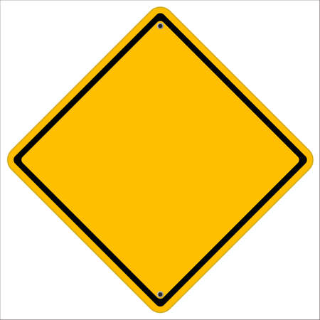 Blank road signs with stand isolated on a white background, illustrationのイラスト素材