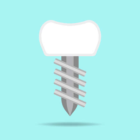 tooth wear brace on the blue backgroundのイラスト素材