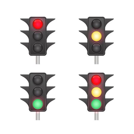 Illustration vector graphic of traffic light. good for education and many other purpose.のイラスト素材