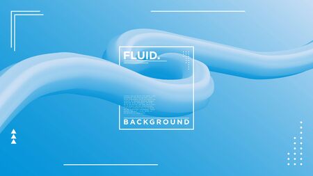 Illustration vector graphic of 3d liquid wave background. Modern landing page design. Beautiful gradient wave. Fluid wave background.のイラスト素材