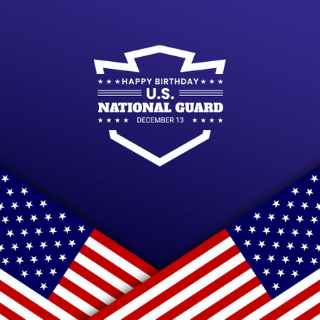 United States National Guard birthday. To show appreciation for the United States national guardsのイラスト素材