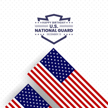 United States National Guard birthday. To show appreciation for the United States national guardsのイラスト素材