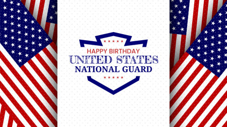 United States National Guard birthday. To show appreciation for the United States national guardsのイラスト素材