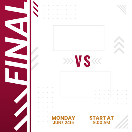 Sport social media vector template. social media template for sport matchのイラスト素材