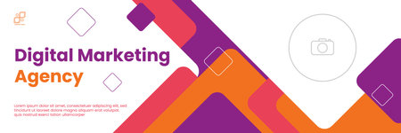 Digital marketing agency banner. Digital marketing agency concept. Vector illustration.のイラスト素材
