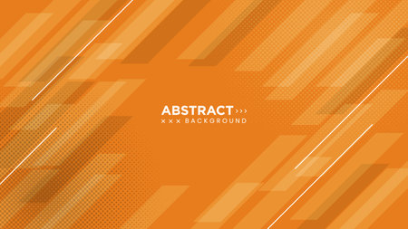 Modern abstract background design with orange color. modern geometric background for banner and other purposeのイラスト素材
