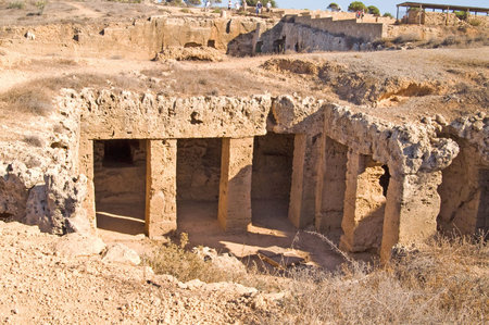 Tombs of the king (Pafos, Cyprus)の写真素材