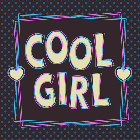 Vector illustration for girls t-shirt print.のイラスト素材