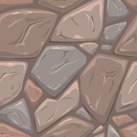 Seamless gray stone texture, vector tileable square backgroundのイラスト素材