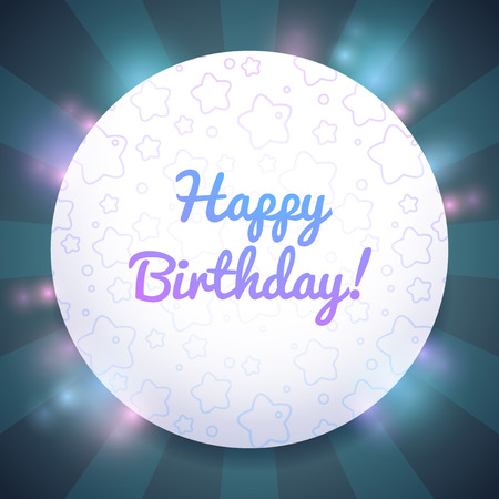 Birthday card template, abstract holiday background, illustrationのイラスト素材