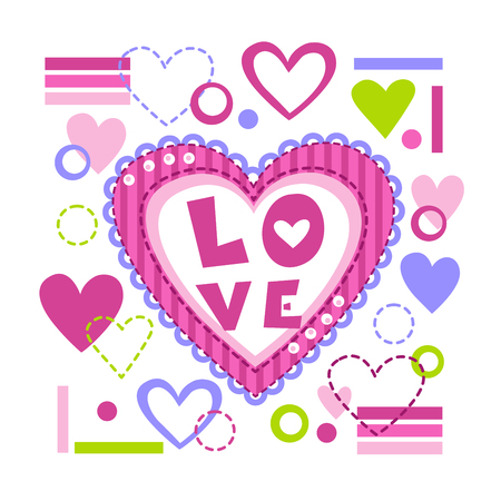 Pretty fashion girlish illustration.のイラスト素材