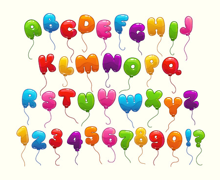 Funny balloon alphabet.のイラスト素材