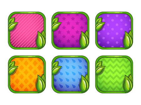 Colorful app icons with different patterns.のイラスト素材