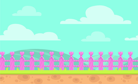 Seamless cartoon vector landscapeのイラスト素材