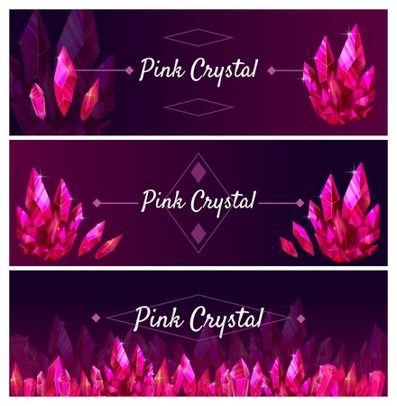 Beautiful jewel ruby banners set, great design for any purposes.のイラスト素材