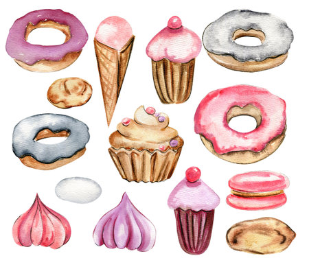 Watercolor gnomes in love for valentines dayの写真素材