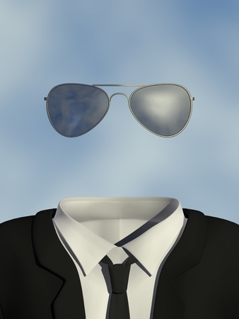 Invisible Man with sunglassesの写真素材