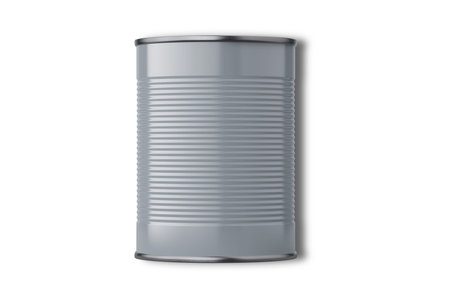 Illustration of a tin can isolated on white background. Ideal for catalogs, informative and institutional materials.の写真素材