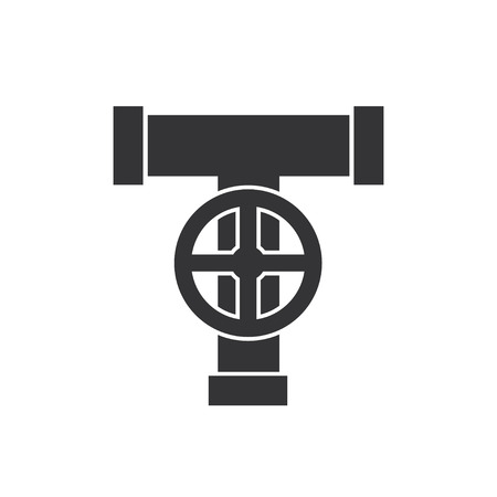 Pipe with valve icon.のイラスト素材