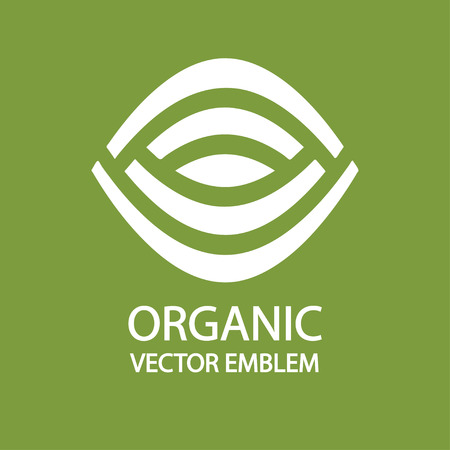 Organic farming logo design idea. Good food for good people creative symbol concept. Farm fresh products unique sign or icon art.のイラスト素材