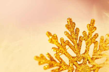 new year or christmas snowflakeの写真素材