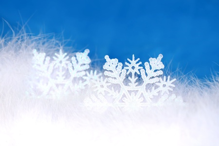 new year or christmas snowflake backgroundの写真素材