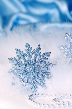 new year or christmas snowflake backgroundの写真素材