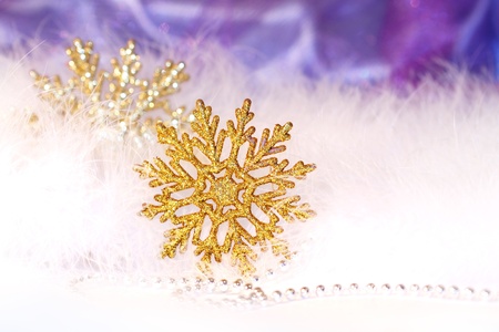new year or christmas snowflake backgroundの写真素材