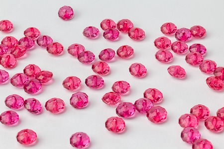 acrylic beads on a white background. Acrylic beads for designの写真素材