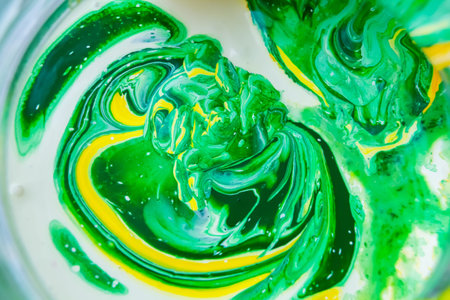 Materials for repair, paints, brushes, chalk, mixing of colors spatula dyes