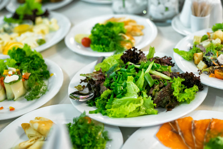 buffets, appetizers, wedding tableの写真素材