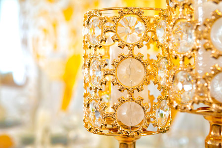 A banquet hall, a wedding hall, a beautiful interior for the weddingの写真素材