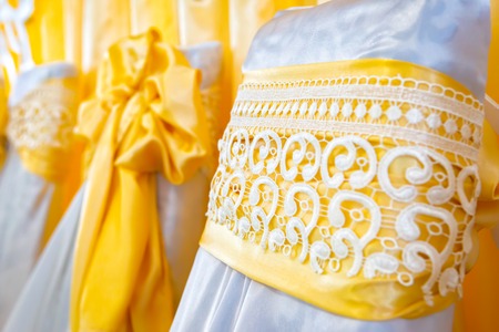 A banquet hall, a wedding hall, a beautiful interior for the weddingの写真素材