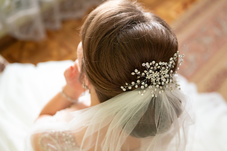 wedding bride attributes. Wedding day decoration. marriedの写真素材