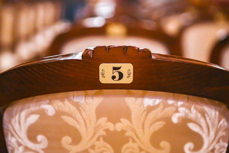 interior. beautiful old chairs in the theaterの写真素材
