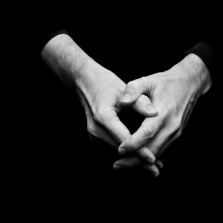 hand gesture as relaxの写真素材