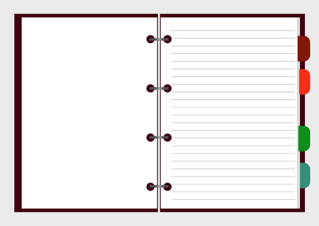 Open notebook with pagesのイラスト素材