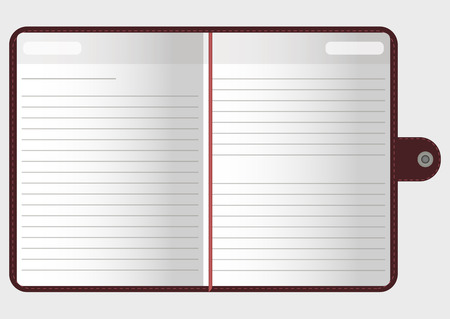 Open notebook with pages, vector illustration  for your design and businessのイラスト素材