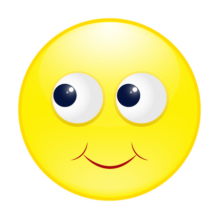 yellow round smileyのイラスト素材