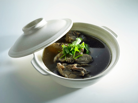 Malaysia food-claypot of bak kut tehの写真素材