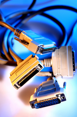 Computer cablesの写真素材