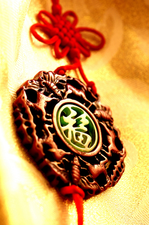Feng shui decoration with text prosperousの写真素材