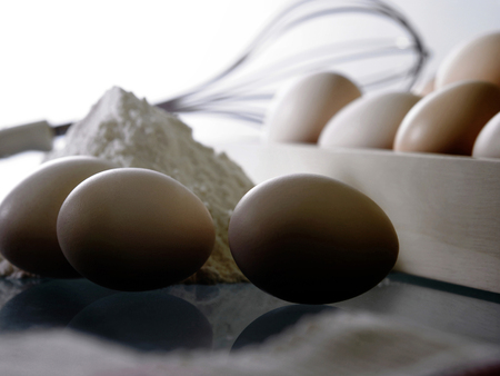 ingredients ready for baking lessonの写真素材