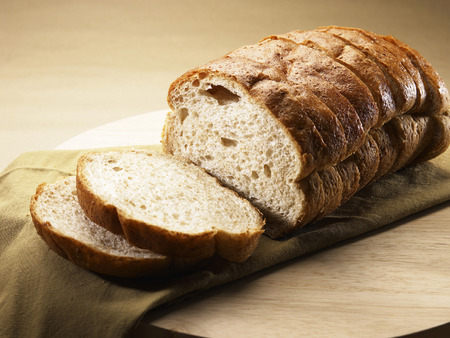 Slices of wholemeal breadsの写真素材