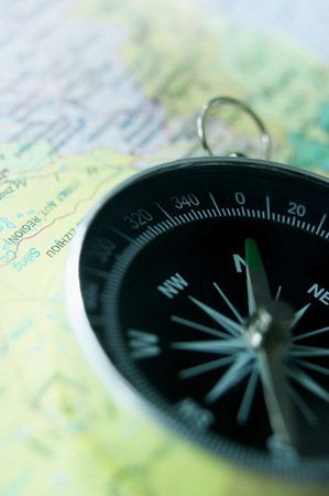 Compass and mapの写真素材