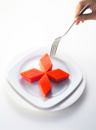malaysia food Nyonya kueh - kueh lapisの写真素材