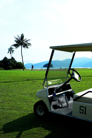 Golf cartの写真素材