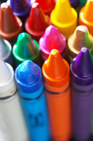 Colourful crayonの写真素材