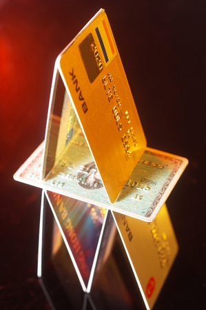 Arrangement of credit cardsの写真素材