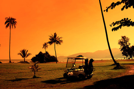 Scenic golf courseの写真素材